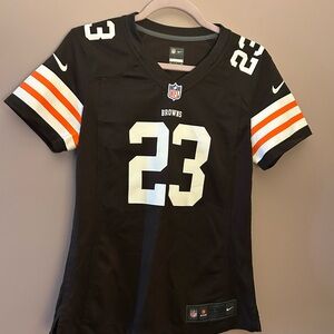NFL Women’s Browns #23 Jersey - Black/White/Orange